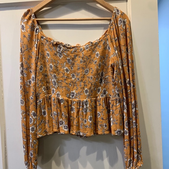 Yellow/ orange peplum top - Picture 3 of 3